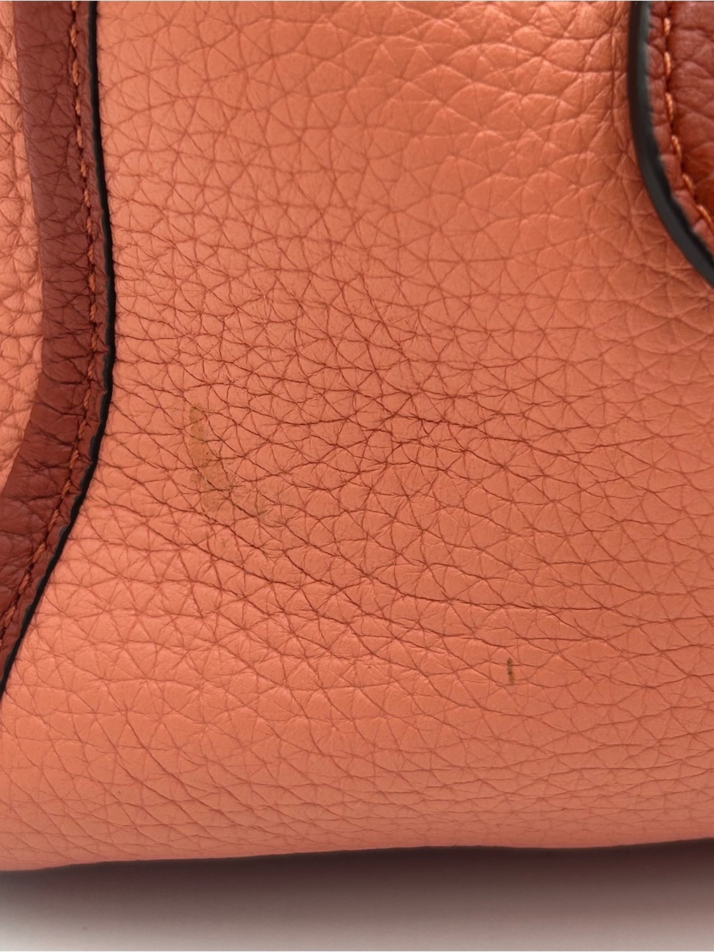 Coach Pebbled Leather Peach Lori Tote - Picture 4 of 16